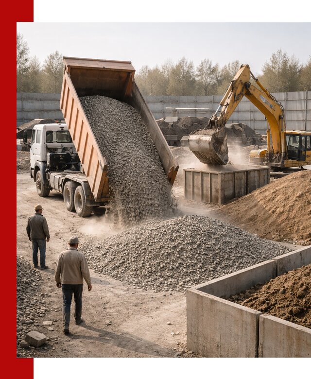 Доставка нерудных материалов с погрузкой и разгрузкой в Балашихе