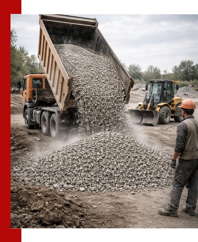 Доставка щебня в Балашихе крупными и мелкими фракциями