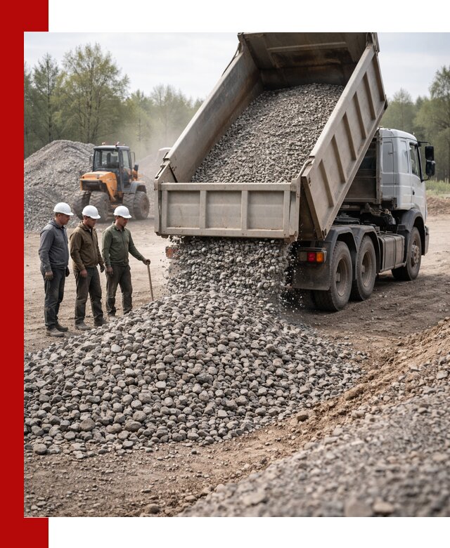 Доставка гравийного щебня фракции 70-120 в Балашихе