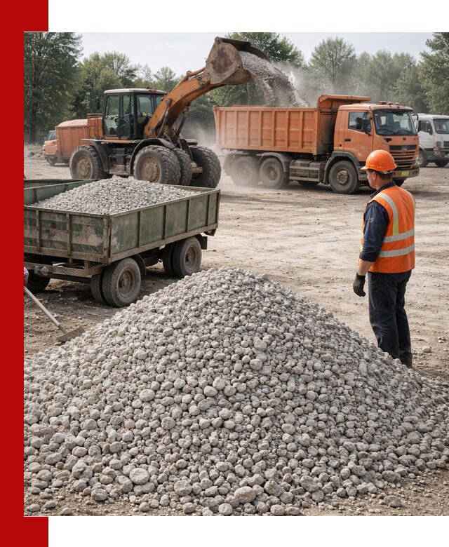 Доставка известнякового щебня фракция 20–40 в Балашихе