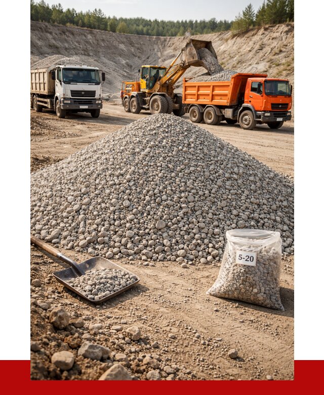 Доломитовый щебень фр. 5-20 в Балашихе от 4306 р. | ПРОНЕРУДБлш