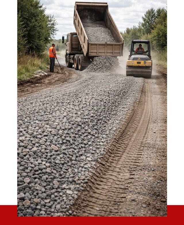 Щебень для отсыпки дороги в Балашихе от 2768 р. ПРОНЕРУДБлш