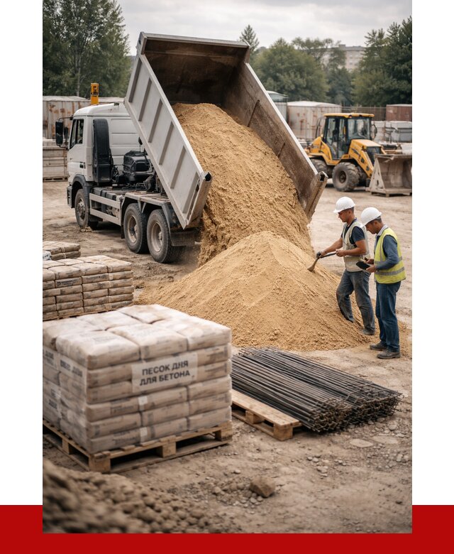 Песок для бетона в Балашихе от 2563 р. с доставкой, ПРОНЕРУДБлш