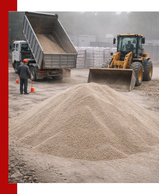 Кварцевый песок фракция 0–8 для стройработ в Балашихе