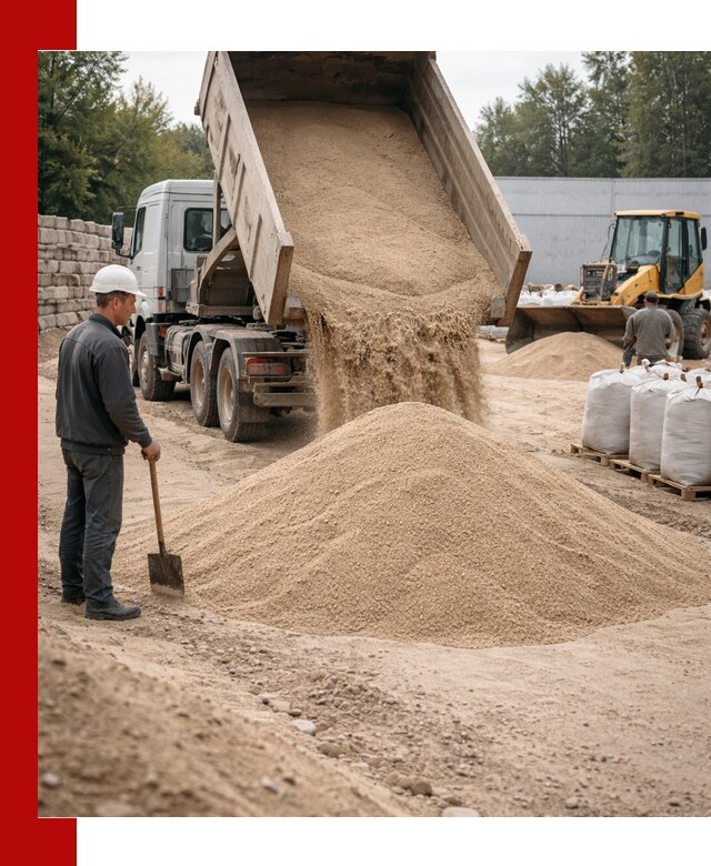 Кварцевый песок фракция 0–3 мм с доставкой в Балашихе