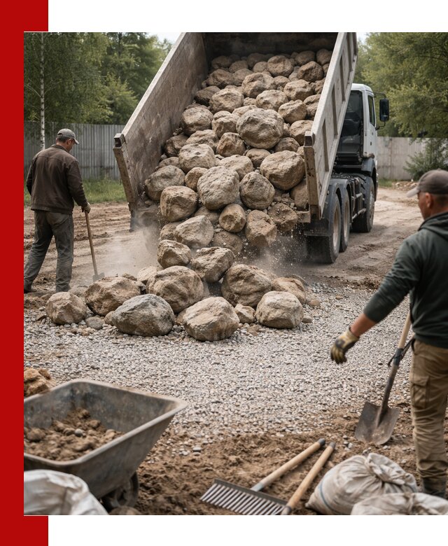 Доставка и укладка булыжника в Балашихе