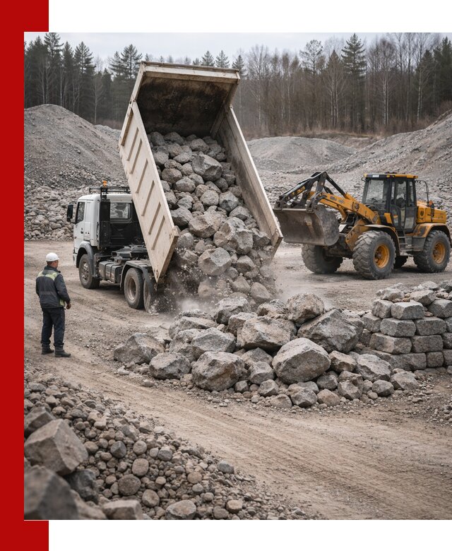 Доставка и продажа бутового гранитного камня в Балашихе