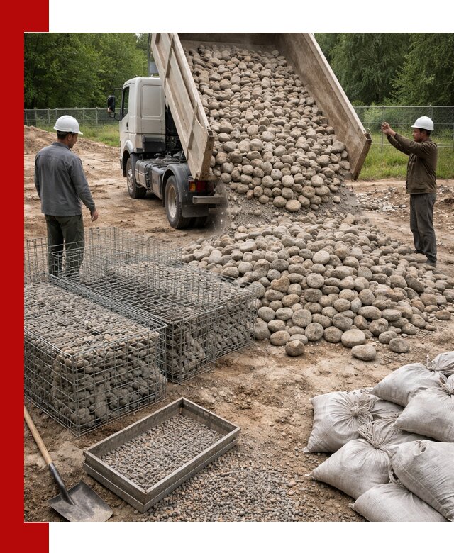 Камень для габионов фракция 70–151 в Балашихе