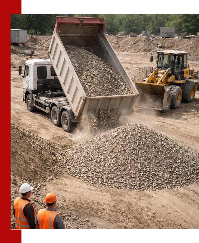 Щебень с песком (ЩГПС С2) с доставкой в Балашихе