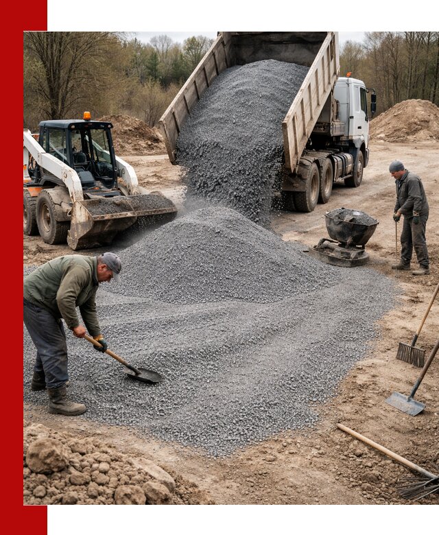 Отсев для подсыпки в Балашихе — доставка и подсыпка на участок