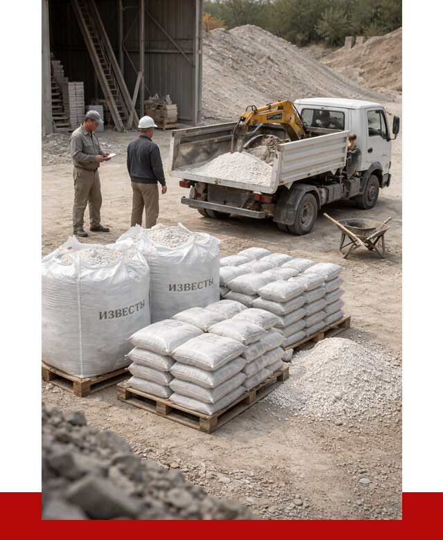 Известь строительная в Балашихе с доставкой от 4306 р. | ПРОНЕРУДБлш