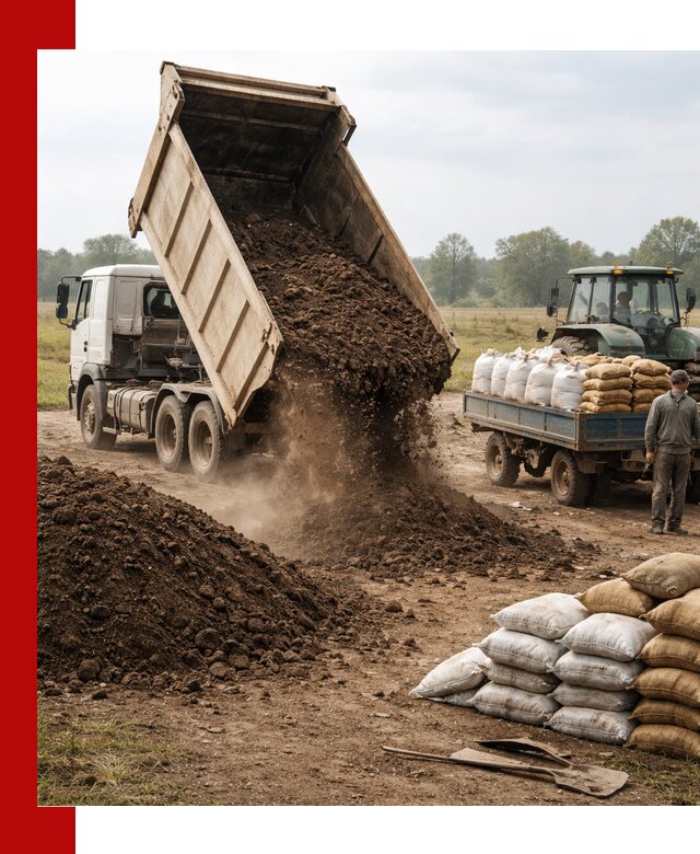 Доставка грунта и удобрений оптом в Балашихе для сельхоз и строительства