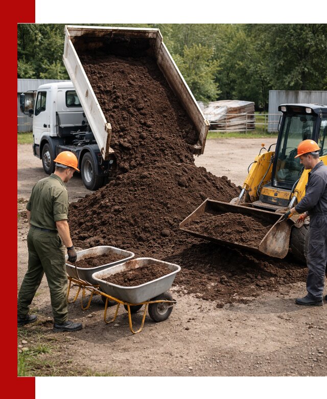 Доставка торфо-земляной смеси в Балашихе для огорода и ландшафта