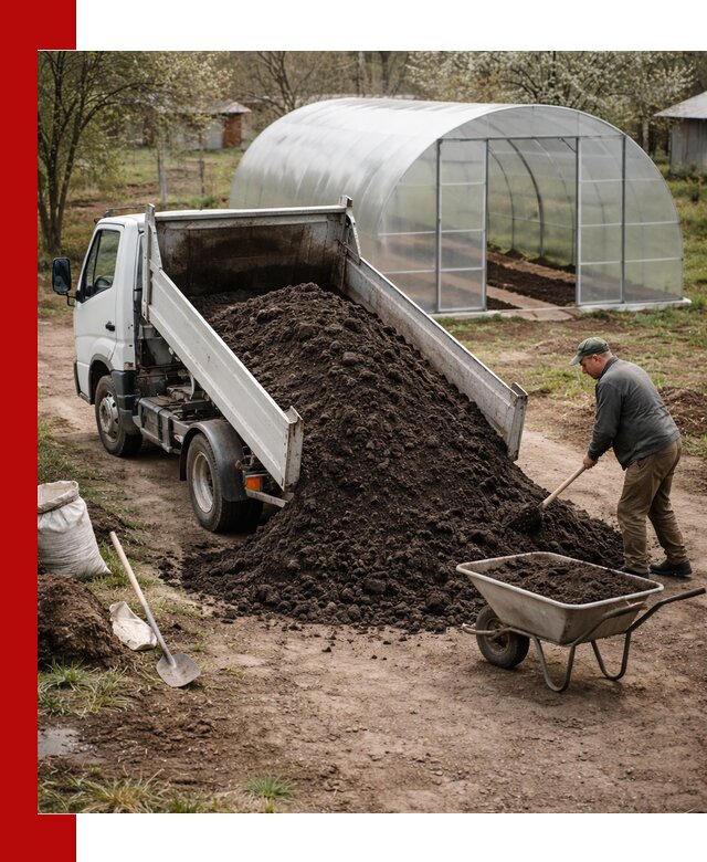 Чернозем для теплицы с доставкой в Балашихе