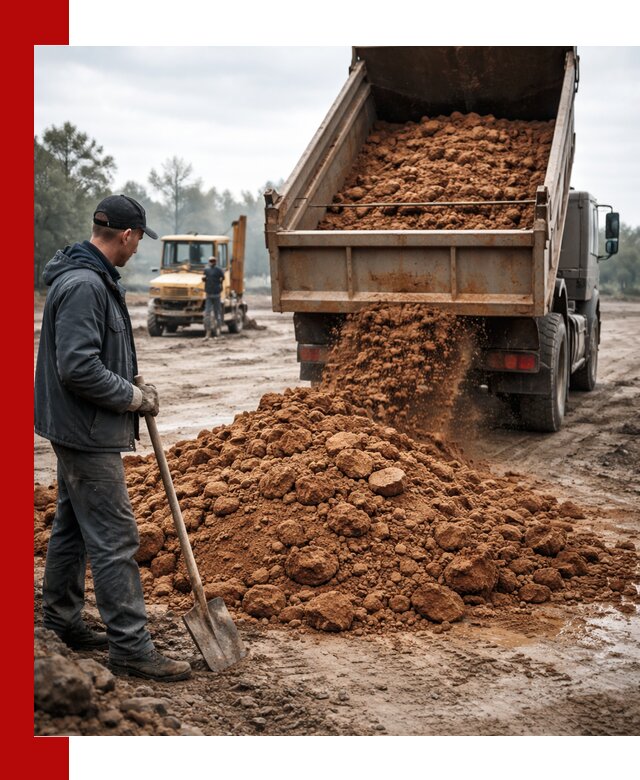 Глина для засыпки в Балашихе с доставкой самосвалами
