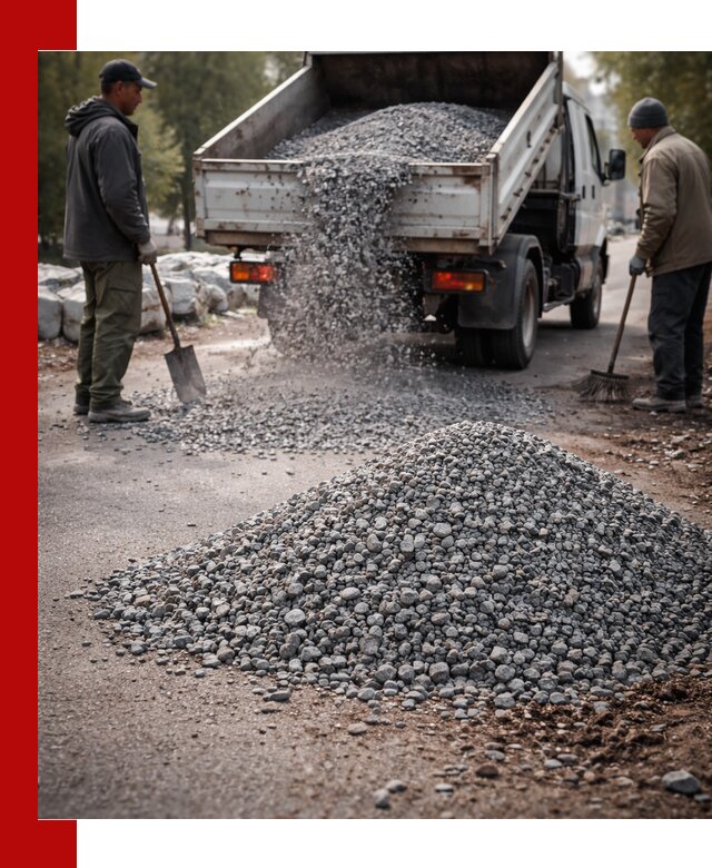 Гранитная крошка для посыпки дорог и тротуаров в Балашихе