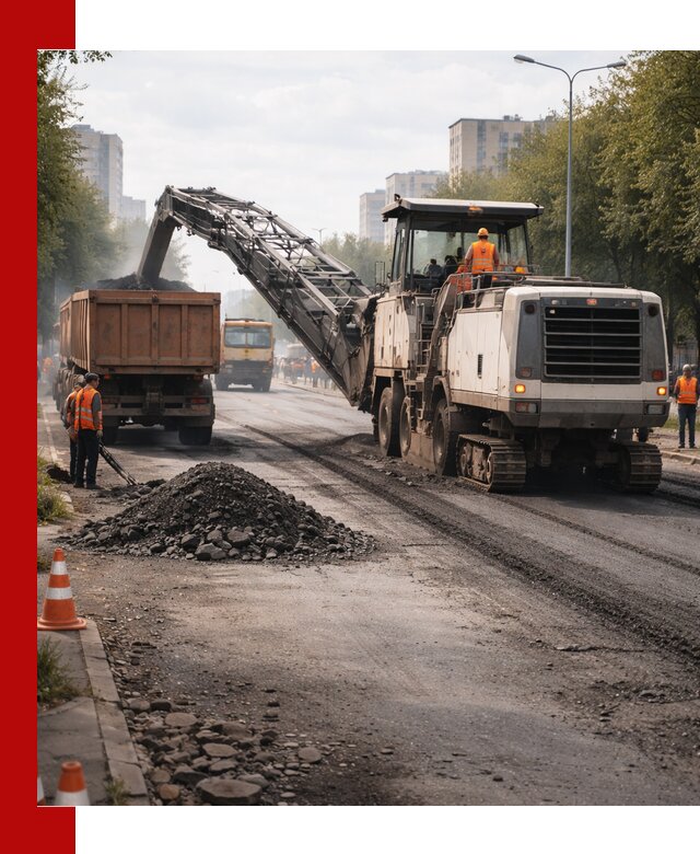 Фрезерованный асфальт в Балашихе — удаление и вывоз старого покрытия