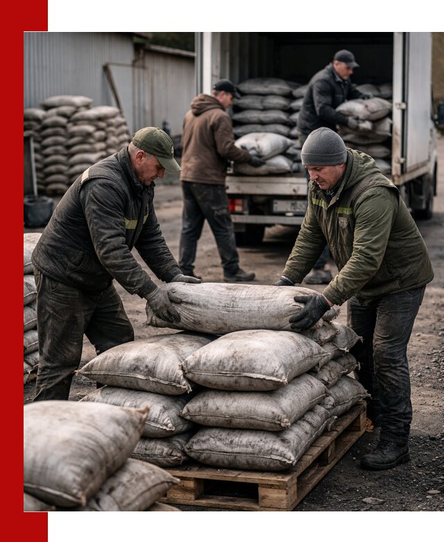 Доставка угля в мешках по выгодным ценам в Балашихе