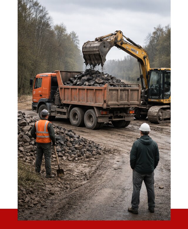 Вывоз асфальта в Балашихе от 4614 р. самосвалом ПРОНЕРУДБлш
