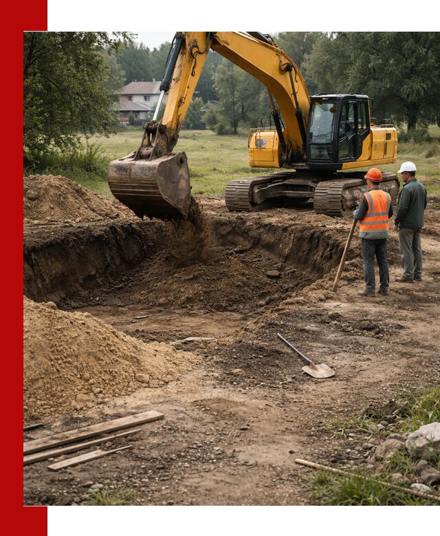 Рытье котлована под фундамент в Балашихе (быстро и недорого)