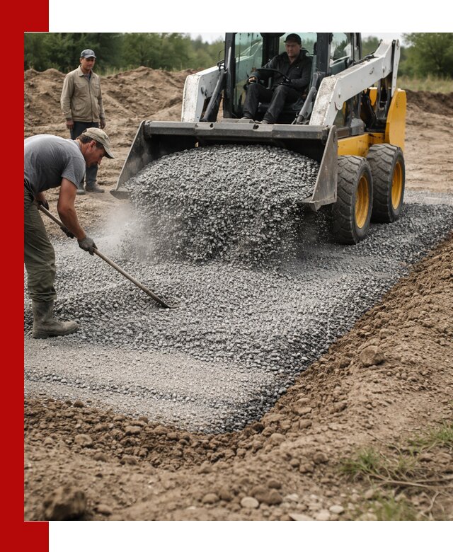 Устройство щебеночной подушки в Балашихе для дорог и фундаментов